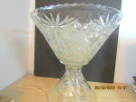 Anchor Hocking Eapg Crystal Glass Punch Bowl Set