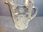 Click here to enlarge image and see more about item eapg5g: Anchor Hocking Crystal Pressed Cut Glass 64oz Pitcher