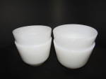Click here to enlarge image and see more about item fahw7y: Federal Glass Heavy White set Of 4 Custard Bowls