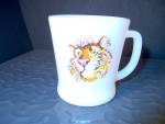Click here to enlarge image and see more about item fkcup13m: Fire King Tiger Coffee Mug