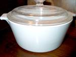 Click here to enlarge image and see more about item frenchw1z: Corning Ware Round White Round Buffet Server