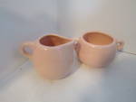 Click here to enlarge image and see more about item gccd18l: Vintage Pale Pink Mini Sugar/Creamer Set