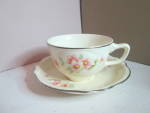 Vintage China Homer Laughlin Virgina Rose Cup & Saucer 