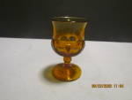 Click here to enlarge image and see more about item ingcrownc1c: Indiana/Colony Crown Color Amber Thumbprint Wine Goblet