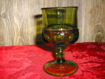 Click here to enlarge image and see more about item ingcrownc5c: Indiana/Colony Green Thumbprint /Crown Wine Goblets