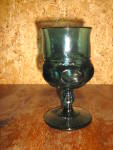 Click here to enlarge image and see more about item ingcrownc8d: Indiana/Colony Blue Thumbprint/Crown Goblet