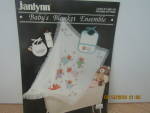 Click here to enlarge image and see more about item janlynn95749h: Janlynn  Baby's Blanket Ensemble Pajama Kittens  #95749