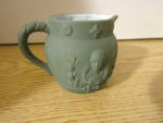 Click to view larger image of Vintage Jasperware Pottery Queen Cameo Creamer  (Image2)