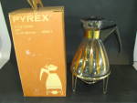 Click to view larger image of Vintage Pyrex 8 Cup Carafe with Candle Warmer in Box (Image1)