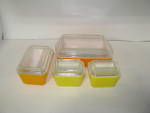 Click to view larger image of Vintage Pyrex Daisy Citrus Refrigerator Dishes  (Image2)