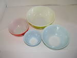Click to view larger image of Vintage Pyrex Primary Colors Nesting Bowl Set (Image3)