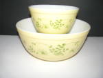 Click here to enlarge image and see more about item jps106: Vintage Pyrex Shenandoah 401,403 Nesting Bowls