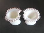 Click to view larger image of Vintage Fenton Pair of Silvercrest Vases (Image2)