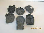 Click here to enlarge image and see more about item kccwh10g: Vintage Black Halloween Small Cookie Cutter Set