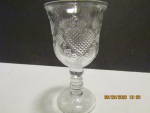 Click here to enlarge image and see more about item mfost13e: Vintage Avon Fostoria Hearts And Flowers Goblet