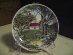 Click here to enlarge image and see more about item minp4m: Vintage Mini Friendly Village Stonewall Plate