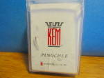 Click to view larger image of Vintage Kem Plastic Coated  Pinochle Playing Cards  (Image2)