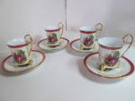 Click here to enlarge image and see more about item ppts4r: Vintage Yusui Victorian Couple Tea Cup & Saucer Set