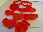 Click here to enlarge image and see more about item valcc2e: Vintage Wilton Valentine Cookie Cutters 