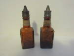 Click here to enlarge image and see more about item vapb7g: Vintage Stetson Cologne Splash Amber Bottle Set