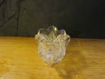 Click here to enlarge image and see more about item vartglass1e: Vintage Triple Handled Diamond Cut Toothpick Holder