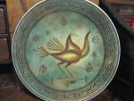 Click here to enlarge image and see more about item varwp4i: Art-Deco Bird Decorative Hand Painted Plate