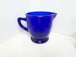 Click here to enlarge image and see more about item vblug4l: Vintage Bristol Blue Glass Pitcher Large Creamer