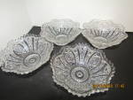 Click here to enlarge image and see more about item vcarg4d: Vintage Early American Glass Dessert/Sause  Dishes
