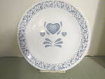 Click here to enlarge image and see more about item vcbhearts2: Vintage Corelle Blue Hearts Dinner Plate
