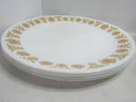 Click here to enlarge image and see more about item vccgbf4ac: Vintage Corelle Butterfly Gold Dinner Plates