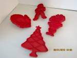 Click here to enlarge image and see more about item vccthch3d: Vintage Wilton Holiday Cookie Cutter Set I