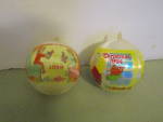 Click here to enlarge image and see more about item vcdbulb10: Vintage Dated Satin 1994/1999 Christmas Ornament 