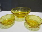 Click here to enlarge image and see more about item vcgag8c: Vintage American Concord Marigold Salad Bowl Set