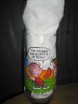 Click here to enlarge image and see more about item vcgmc4h: Collectible Glass Camp Snoopy The Struggle For Security