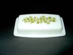 Click here to enlarge image and see more about item vcsbg15l: Pyrex Spring Blossom Green  Butter Dish