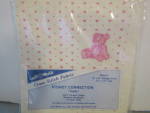 Click here to enlarge image and see more about item vcscraftworld1: CW Cross Stitch Fabric Stoney Collection Pink Teddy