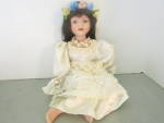 Click here to enlarge image and see more about item vdollc6: Vintage Bisque Porcelain Doll Setting Garden Neph 