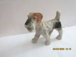 Click here to enlarge image and see more about item vfdog6d: Vintage Porcelain Airedale Terrier Dog  Figurine 