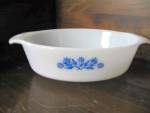 Click here to enlarge image and see more about item vfirekcf3h: Vintage Fire King Cornflower 1 Quart Casserole