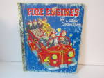 Click here to enlarge image and see more about item vgbttb1g: Vintage Little Golden Book  Fire Engines Book