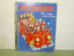 Click here to enlarge image and see more about item vgbttb2aa: Little Golden Book Fire Engines Book 15th Printing