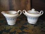 Click here to enlarge image and see more about item vgsugcre4d: Syracuse  China Sherwood Creamer and Sugar Bowl