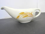 Click here to enlarge image and see more about item vhlgw7f: Vintage Homer Laughlin Golden Wheat Gravy Boat Only