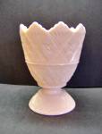 Click here to enlarge image and see more about item vjmg1h:  Vintage Jeanette Shell Pink Milk Glass Vase