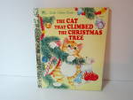 Click here to enlarge image and see more about item vlgbch8g: Little Golden Book The Cat That Climbed the Christmas
