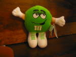 Click here to enlarge image and see more about item vmm4: Two M&M Plush Stuffed Swarmees Collectibles