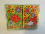 Click here to enlarge image and see more about item vpcfloral2a: Vintage Standard Playing Cards Floral Prints
