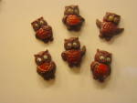 Collectable Plastic Wiggly Eye Owl Magnet Set
