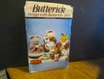 Click here to enlarge image and see more about item vpsanimalb164b: Vintage Butterick Critter Coffee Tins Cover #164