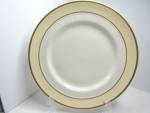 Click here to enlarge image and see more about item vsycpl4h: Vintage Syracuse China Pale Yellow  Band  Dinner Plate